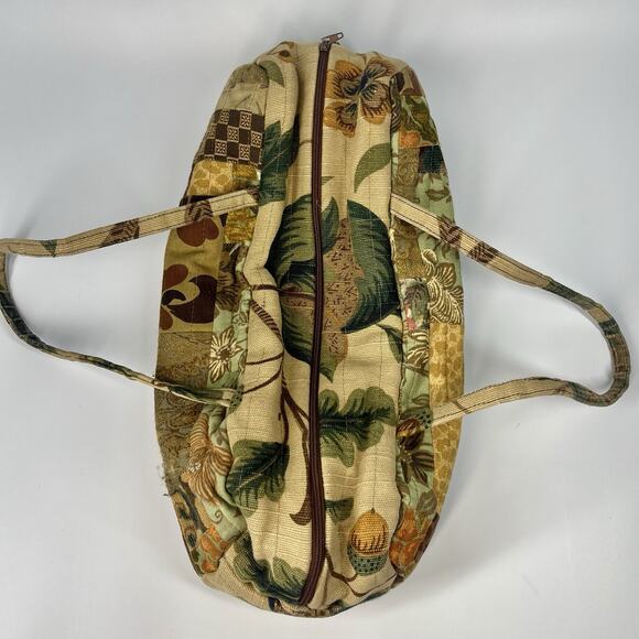 Handmade Patchwork Quilted Grannycore Cottagecore Baguette Purse Bag - Picture 2 of 6